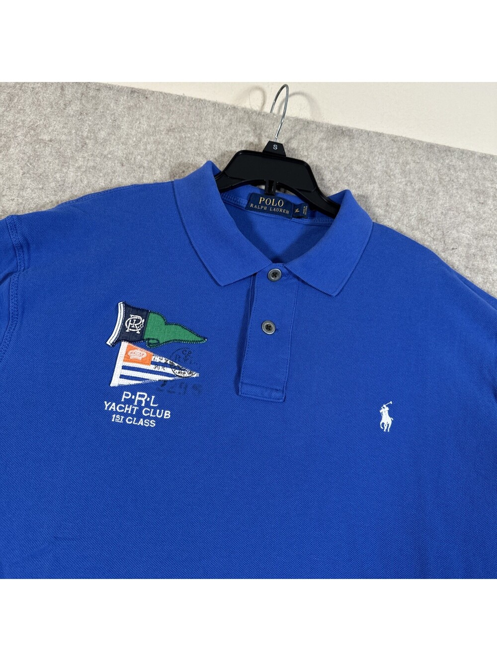 Polo Ralph Lauren Shirt Men XL Blue Pony Polo RLPC Yacht Club